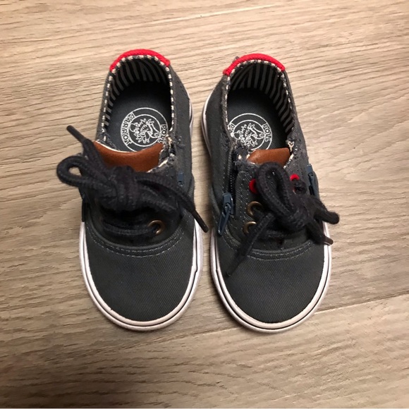 Poll Parrot Ahoy Toddler Aloha Nautical Theme Canvas Shoes Lace & Zip Navy sz 4M - Picture 13 of 16